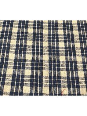 Blue & Cream Plaid Cotton Fabric Fat Quarter 18x22" Quilting Sewing